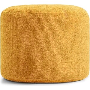 Пуфик бескаркасный Mypuff цилиндр Горчичный, букле