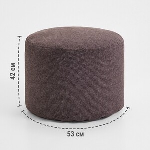 Пуфик бескаркасный Mypuff цилиндр Горчичный, букле