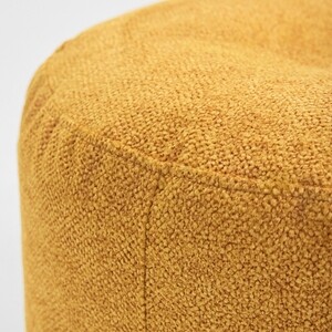 Пуфик бескаркасный Mypuff цилиндр Горчичный, букле