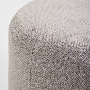 Пуфик бескаркасный Mypuff цилиндр Светло-серый, букле