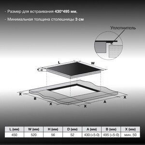 Индукционная варочная панель Hyundai HHI 4771 WG