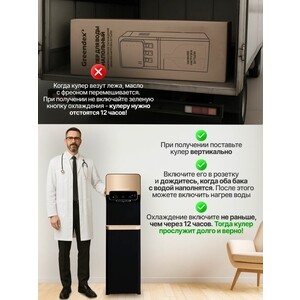 Кулер напольный сенсорный Greendex Black Gold Pro