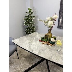 Стол обеденный прямоугольный КЕННЕР BR1200 черный/серый