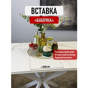 Стол обеденный прямоугольный КЕННЕР BK900 белый/белый