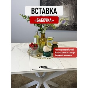 Стол обеденный прямоугольный КЕННЕР BK1000 белый/белый