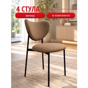 Комплект стульев КЕННЕР 314SD черный/какао E33 (4шт)