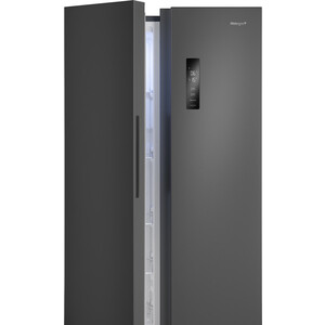 Холодильник Weissgauff WSBS 410 Inverter NoFrost Dark Grey