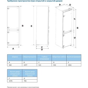 Встраиваемый холодильник AKPO CHA 300 TNFI
