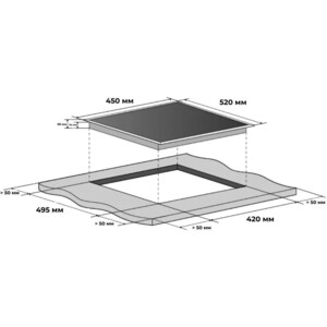 Индукционная варочная панель Meferi MIH453WH POWER