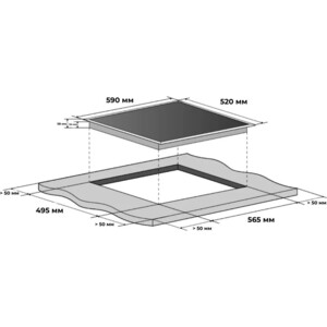 Индукционная варочная панель Meferi MIH604WH POWER