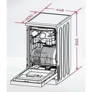 Посудомоечная машина Lex DW4563N WH
