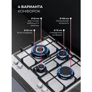 Газовая варочная панель Lex GVG 647T WH
