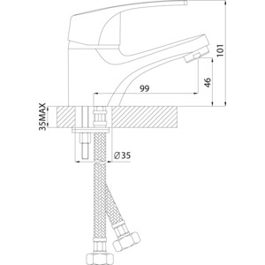 Смеситель для раковины Rossinka Silvermix хром (D40-11)