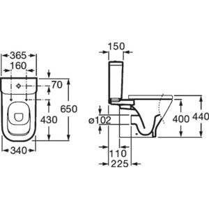 Унитаз (чаша) Roca Gap белый (342477000)