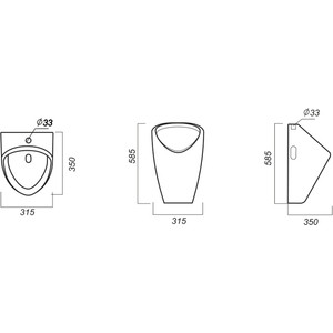 Писсуар Sanita luxe Long белый (PS/Long/Mech/WHT.G/S1)