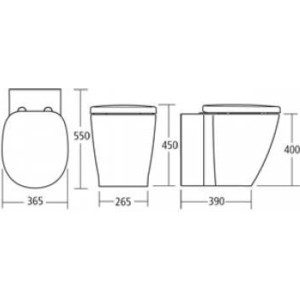 Унитаз приставной (чаша) Ideal Standard Connect (E803401)