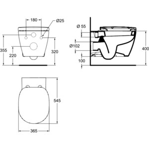 Унитаз подвесной (чаша) Ideal Standard Connect (E803501)