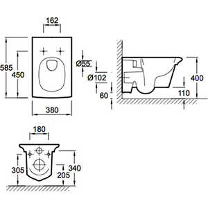 Комплект унитаза Jacob Delafon Stillness с инсталляцией Geberit, с микролифтом (E1303-00, 458.124.21.1)