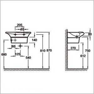 Полупьедестал металлический Jacob Delafon Stillness для умывальника е1300 (E75628-39R)