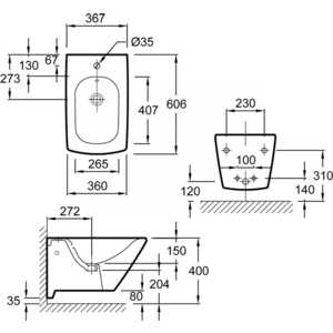 Биде подвесное Jacob Delafon Escale 60x37,5 см (E1298-00)