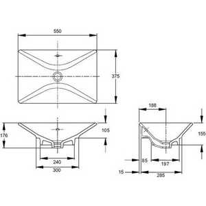 Раковина Jacob Delafon Reve без перелива 55x37.5 см (E4819-X5-00)