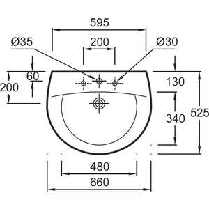 Раковина Jacob Delafon Patio 65x52.5 см (E1998-00)