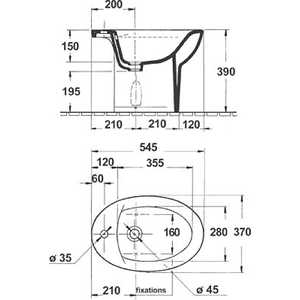 Биде Jacob Delafon Patio 54.5х37 см (E4190-00)