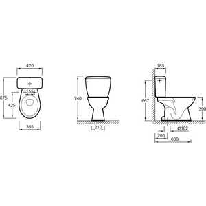 Бачок для унитаза Jacob Delafon Brive-2 (E1537-00)