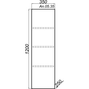 Пенал Aqwella Анкона 35x120 белый (An.05.35/W)