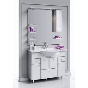 Зеркало-шкаф Aqwella Барселона 100x108 белый (Ba.02.10)