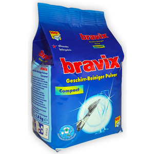 Порошок для посудомоечной машины (ПММ) Bravix 1,8 кг, содержит активный кислород