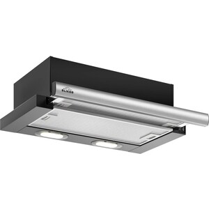 Вытяжка встраиваемая Elikor Интегра 60П-400-В2Л черный/нержавеющая сталь