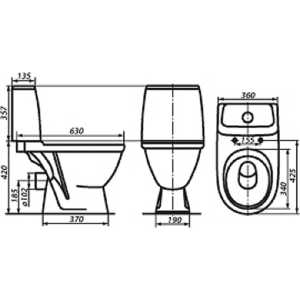 Унитаз-компакт Rosa Премьер с сиденьем, зеленый (2353797812997)