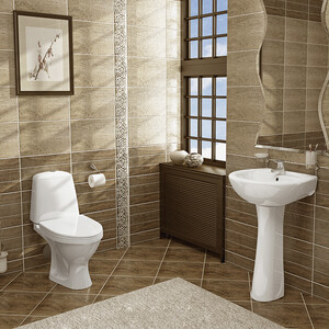 Унитаз-компакт Santeri Соната Стандарт косой выпуск, с сиденьем (1.P201.2.S00.00B.F)