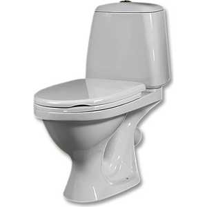 Унитаз-компакт Santeri Соната-люкс косой выпуск, с бачком Соната кнопочная арматура Alca Plast и сиденье MKW Duroplast (1.P203.0.S00.00B.F)