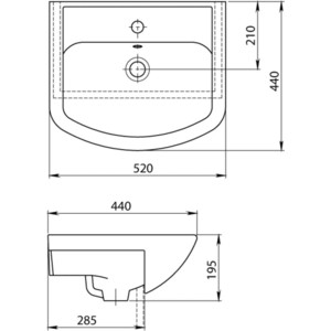 Раковина Santeri Акватон 50х44 (131201S0011B0)