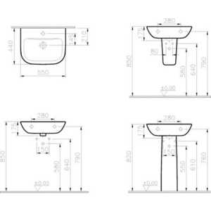 Раковина Vitra S20 55х44 (5502B003-0001)