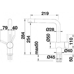 Смеситель для кухни Blanco Linus хром (514019)