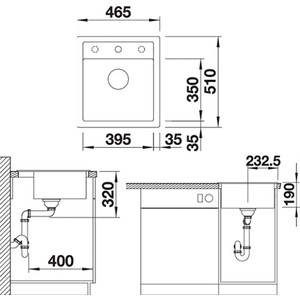 Кухонная мойка Blanco Dalago 45 темная скала (518846)