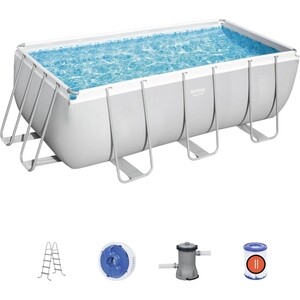 Каркасный бассейн Bestway 56456 BW Power Steel 412х201х122см, 8124л, фил.-насос 2006л/ч, лестница, попл.-дозатор