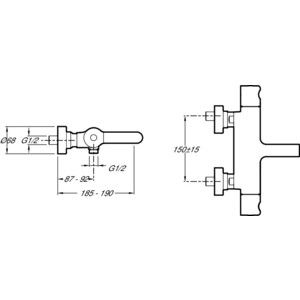 Комплект смесителей Jacob Delafon Singulier для раковины, ванны, с душем, хром (E10870-CP, E10862-CP)