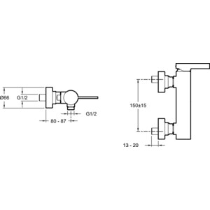 Смеситель для душа Jacob Delafon Stillness хром (E12779-4-CP)
