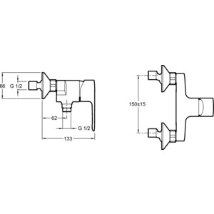 Смеситель для душа Jacob Delafon July хром (E16029-4-CP)