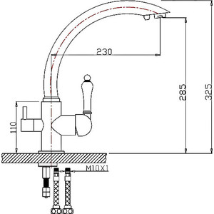 Смеситель для кухни ZorG Clean Water под фильтр, черный (ZR 314 yf-33 black)