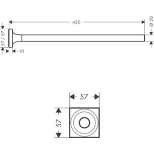 Полотенцедержатель Axor Starck organic 420мм (42720000)