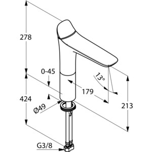 Смеситель для раковины Kludi Ambienta хром (532960575)