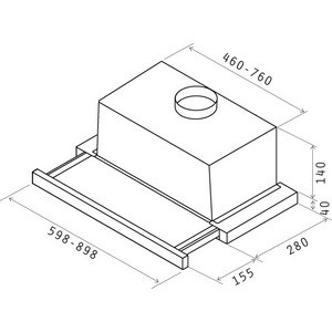 Вытяжка встраиваемая Elica Elite 14 lux GRIX/A/60