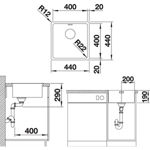 Кухонная мойка Blanco Andano 400-IF (522957)