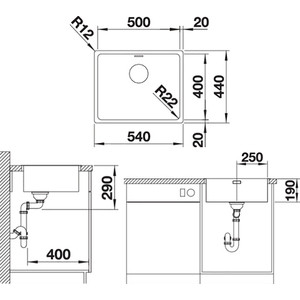 Кухонная мойка Blanco Andano 500-IF (522965)