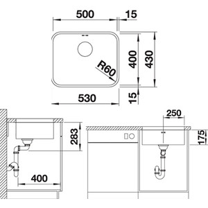 Кухонная мойка Blanco Supra 500-U (518205)